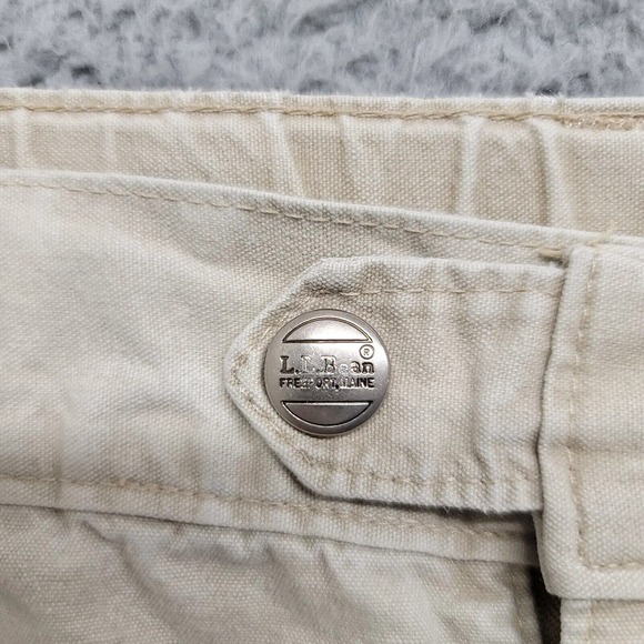 L.L.Bean Pants Womens 16 Tan Vintage Flannel Lined Pathfinder Straight Pockets - Picture 3 of 12